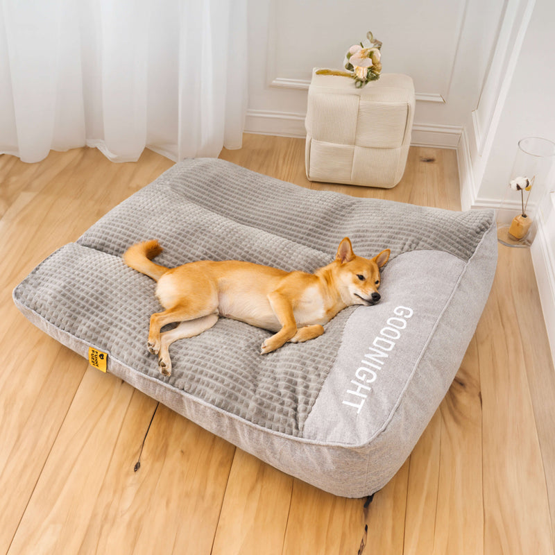 Grand lit de coussin pour chien avec protection de la colonne vertébrale