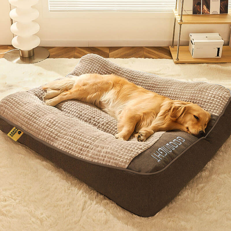 Grand lit de coussin pour chien avec protection de la colonne vertébrale